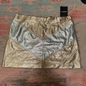 Forever 21 Pewter/Gold/Silver Miniskirt